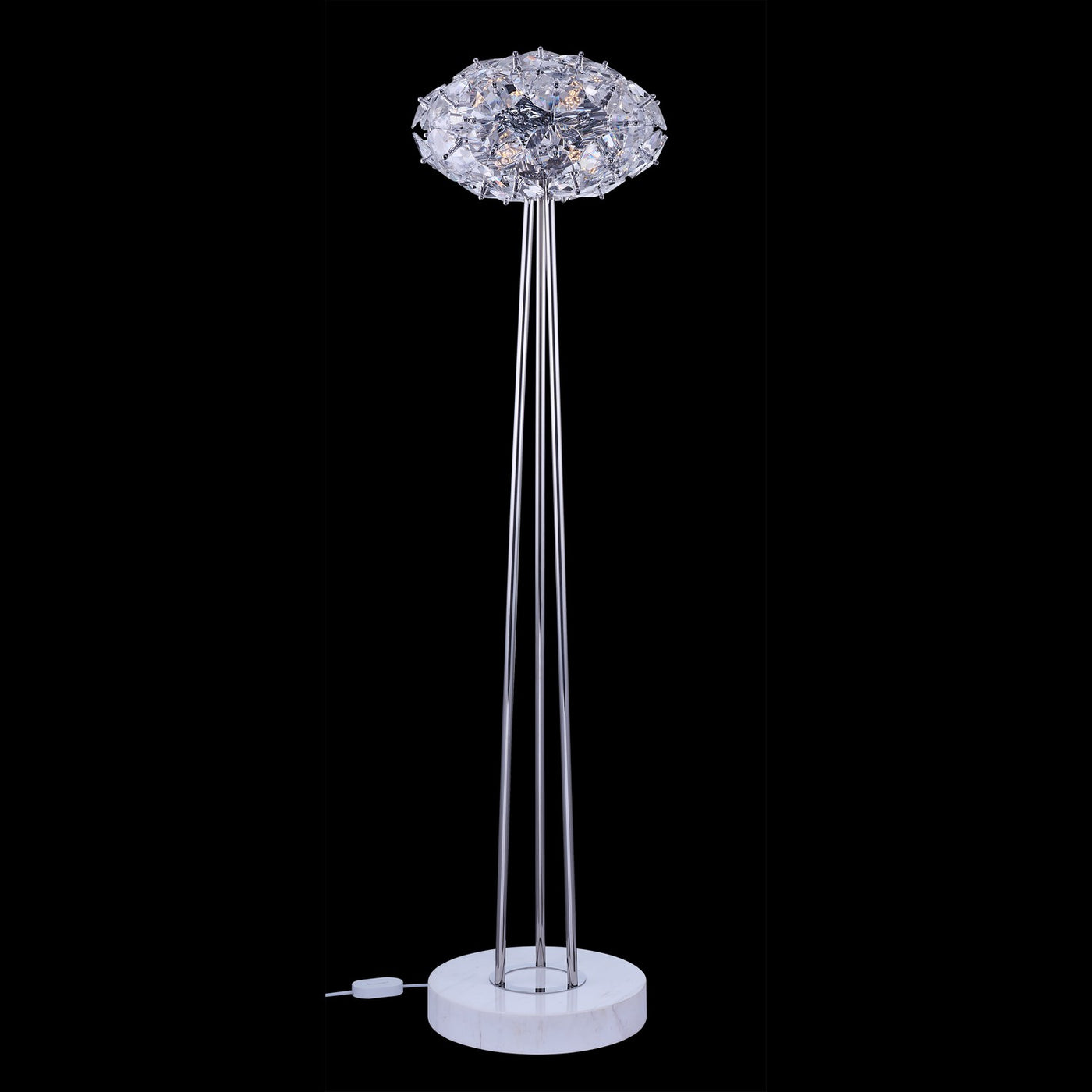 Spazio 12 Light Chrome Floor Lamp
