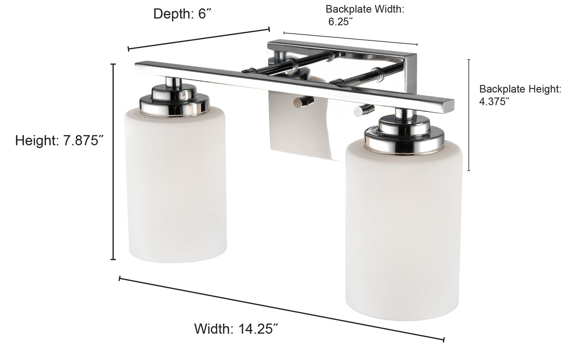 14.25'' Durham Chrome 2 Light Bath Vanity