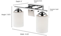14.25'' Durham Chrome 2 Light Bath Vanity