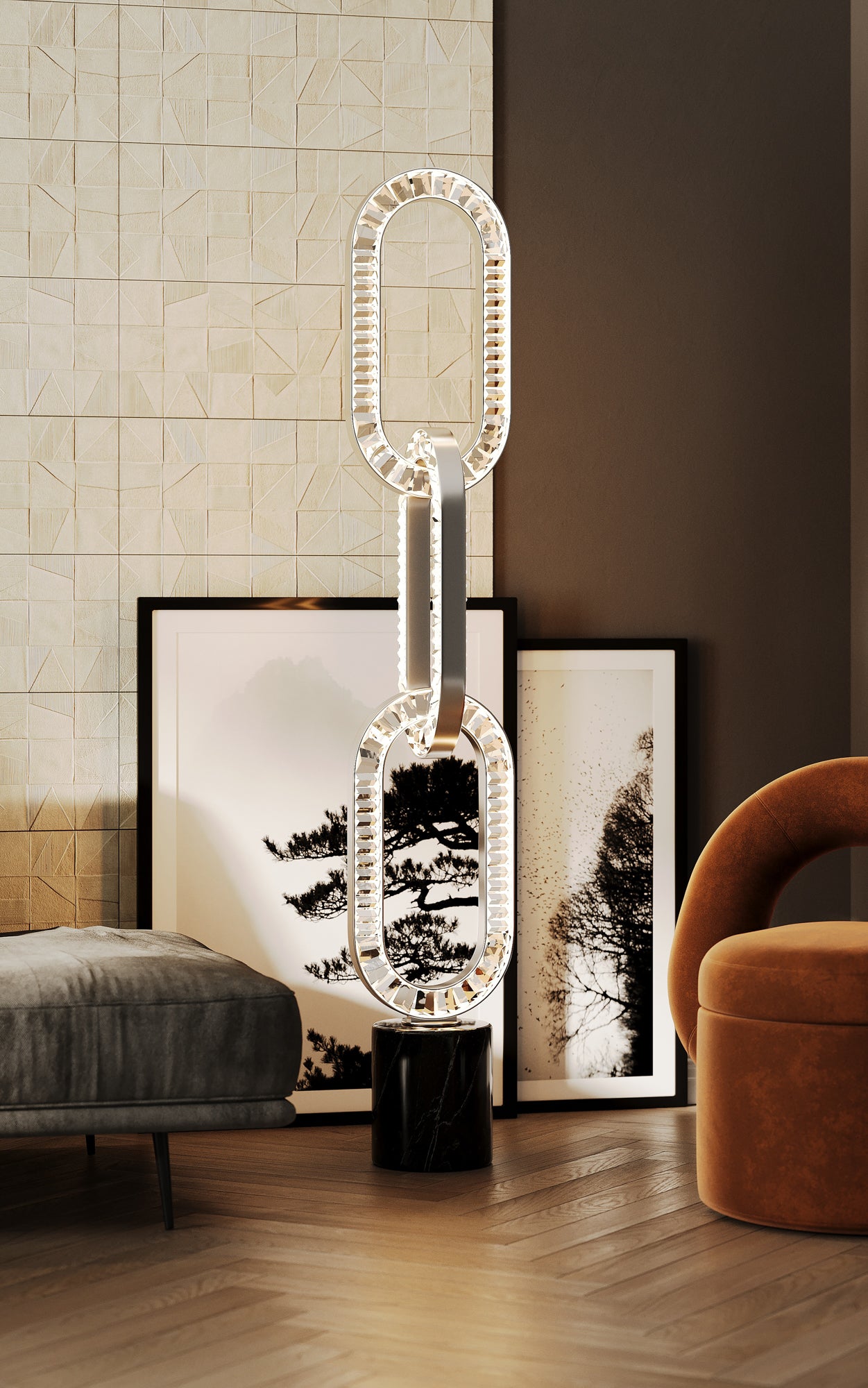 75'' Catena Light Polished Chrome Floor Lamp