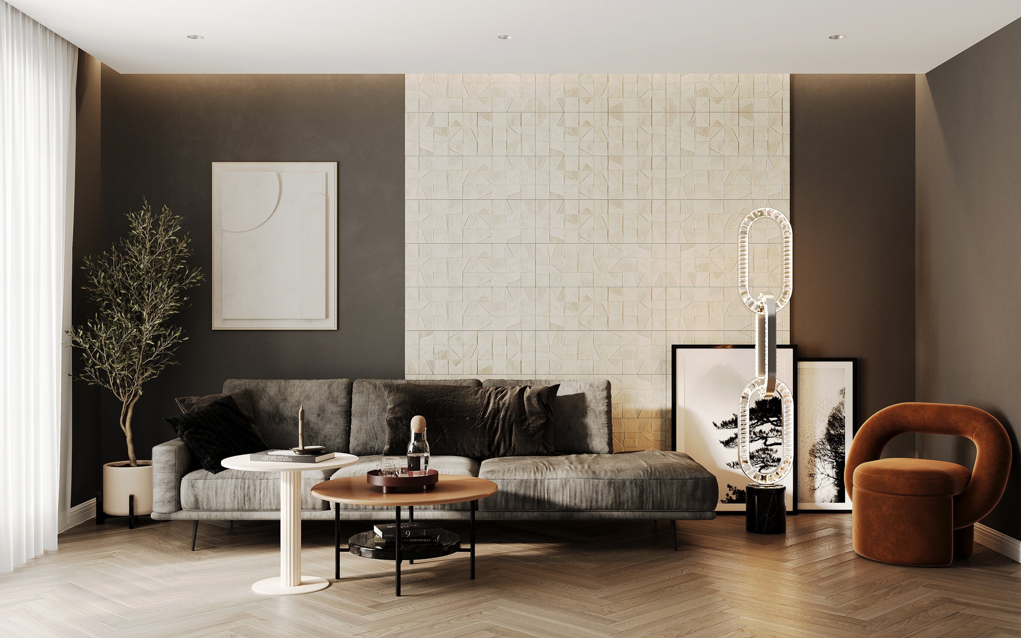 75'' Catena Light Polished Chrome Floor Lamp