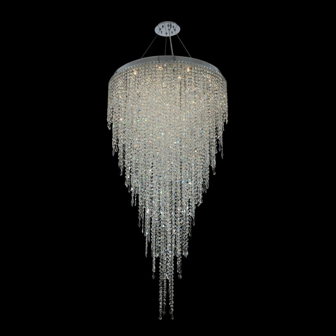 70'' Tenuta 21 Light Chrome Chandelier