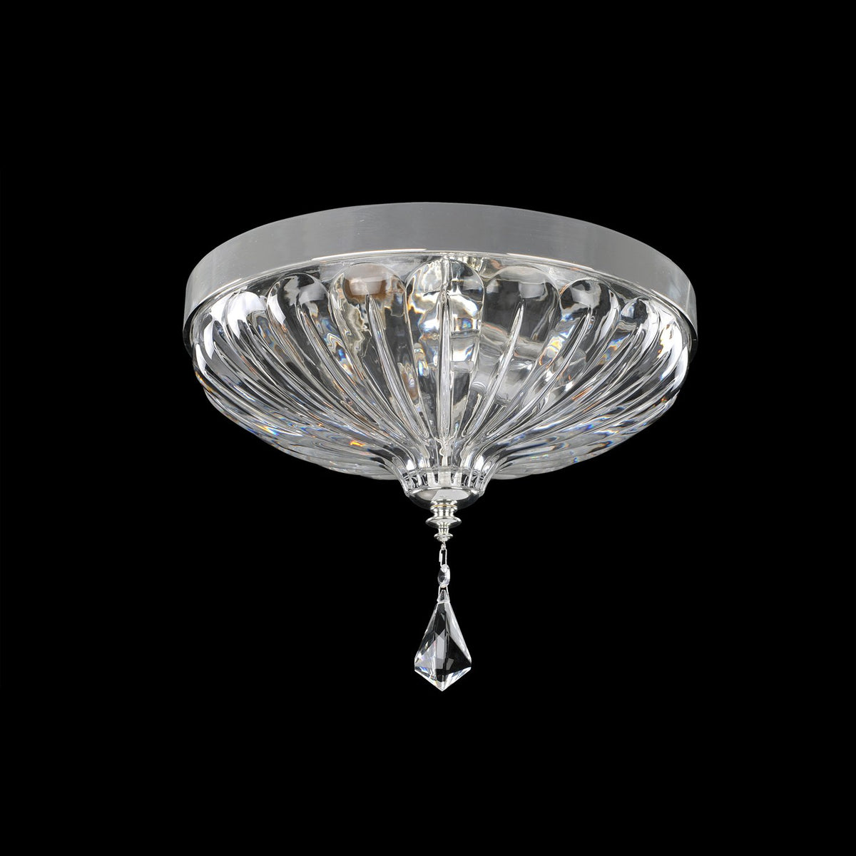 10'' Orecchini 2 Light 2 Tone Silver Flush Mount