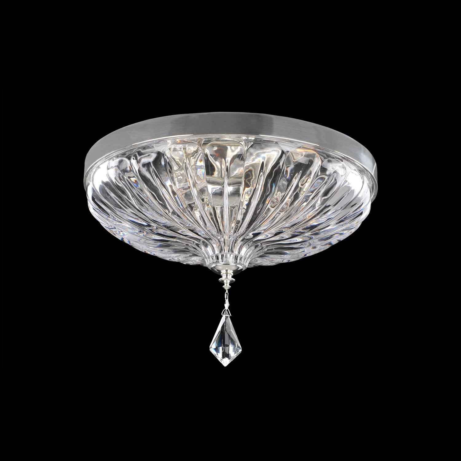 11'' Orecchini 3 Light 2 Tone Silver Flush Mount