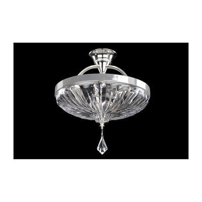 18'' Orecchini 3 Light 2 Tone Silver Semi-Flush Mount