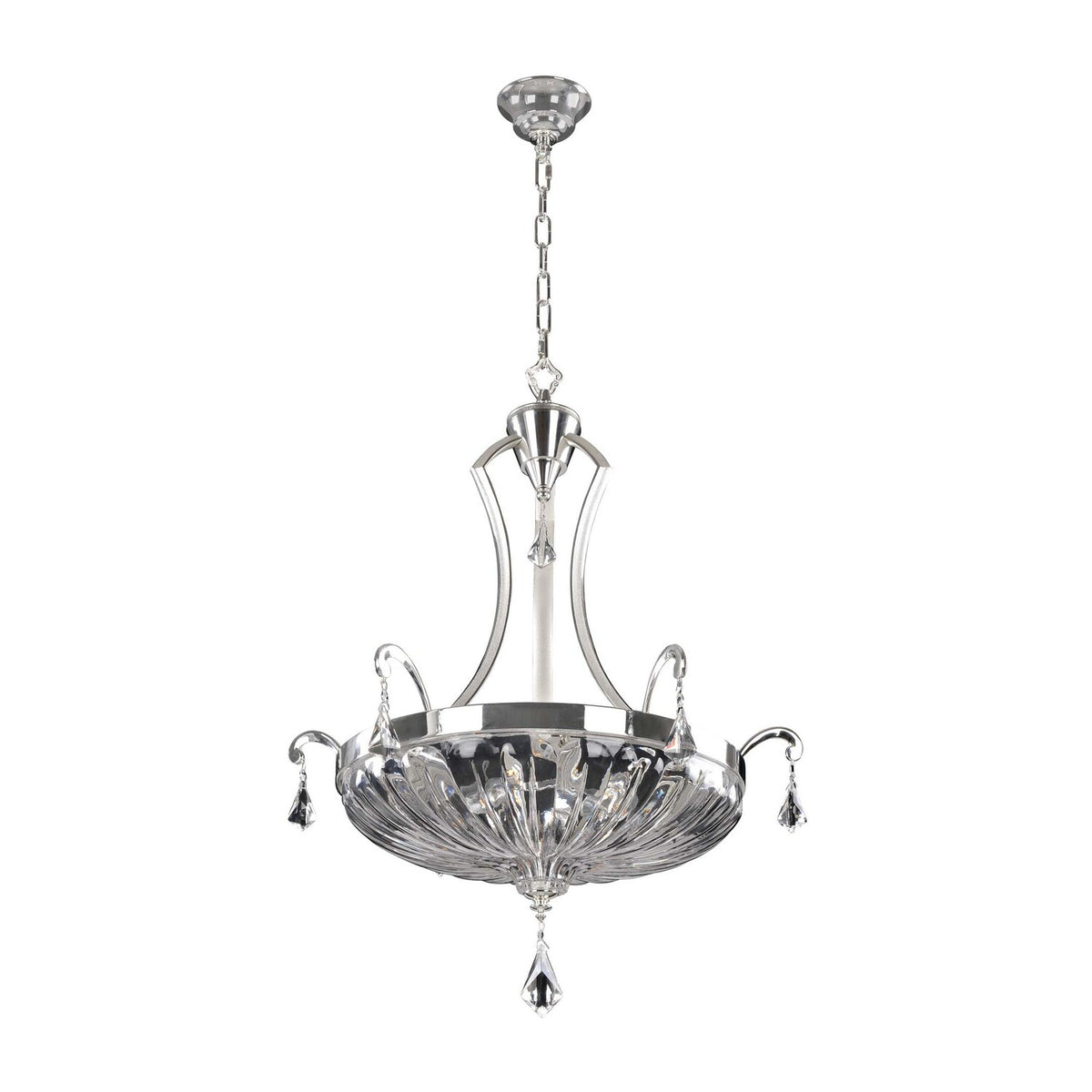 41'' Orecchini 6 Light 2 Tone Silver Pendant
