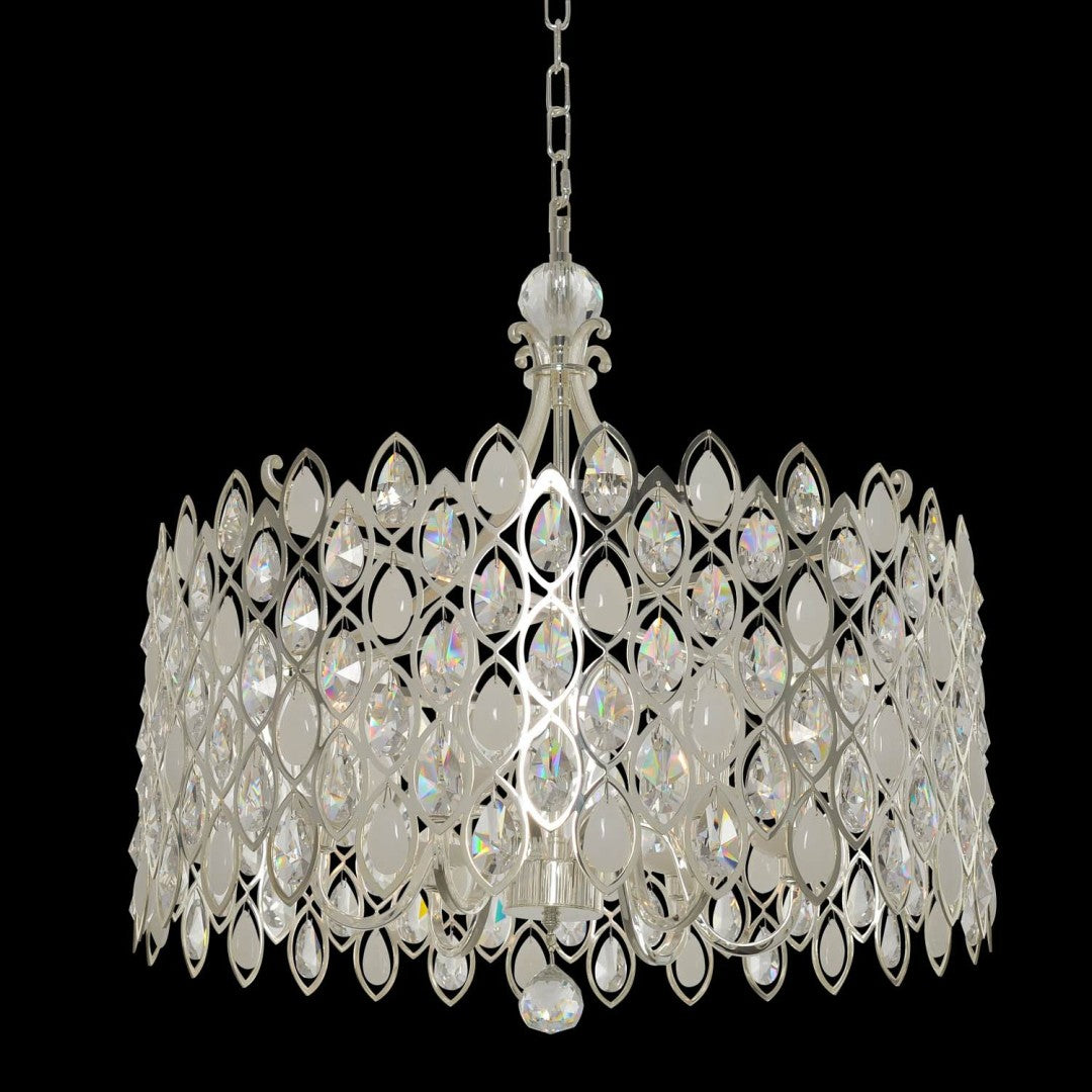 26'' Prive 6 Light 2 Tone Silver Chandelier