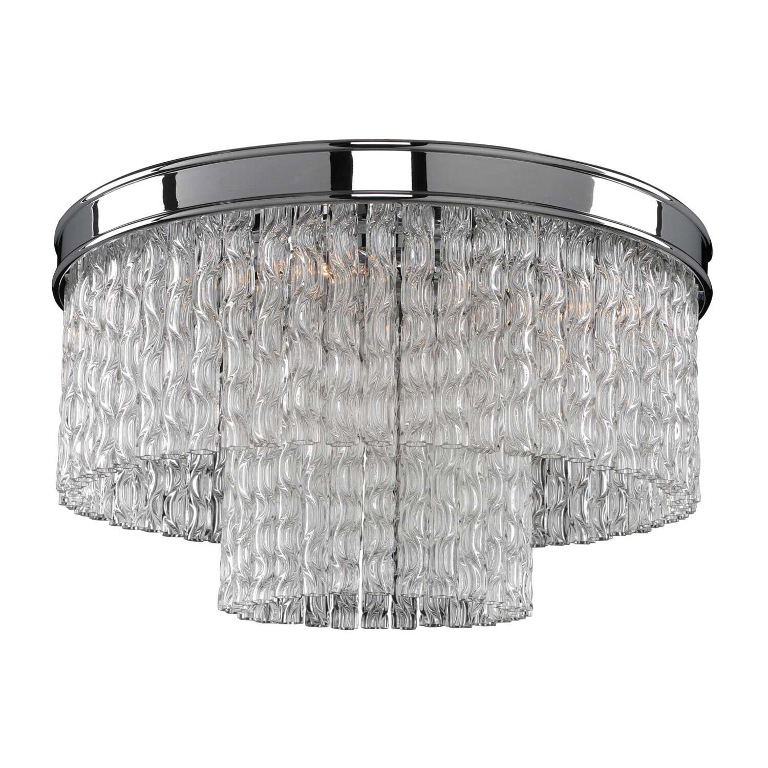 12'' Savena 5 Light Chrome Flush Mount