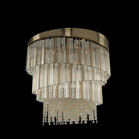 26'' Espirali 9 Light Brushed Champagne Gold Chandelier