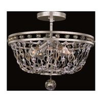 14'' Lucia 4 Light Vintage Silver Leaf Semi-Flush Mount