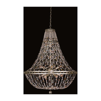 42'' Lucia 12 Light Vintage Silver Leaf Chandelier