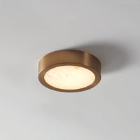 Argyle 8-inch Champagne Gold and Natural Alabaster 5CCT LED Flush Mount