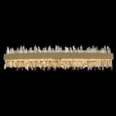 32'' Glacier 1 Light Brushed Champagne Gold Vanity Light