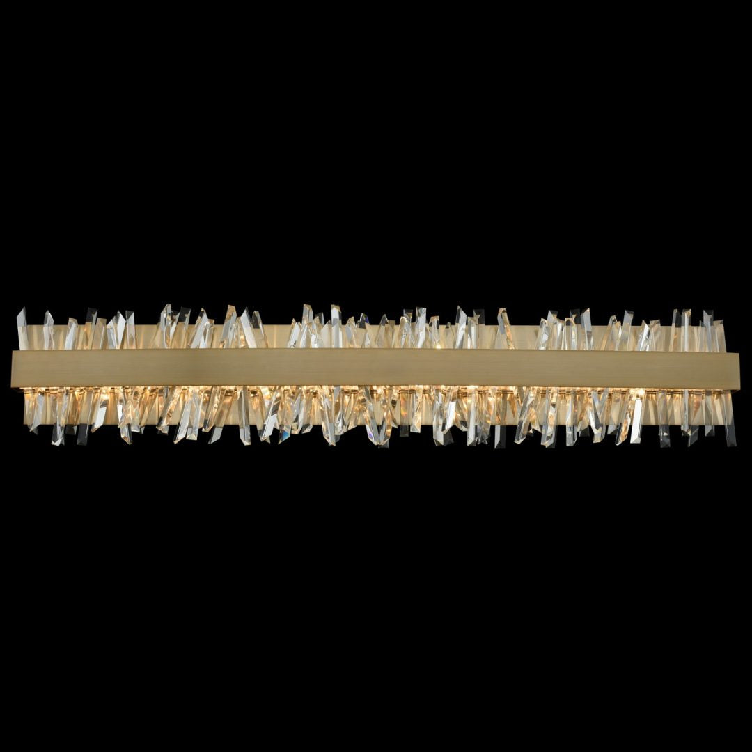 38'' Glacier 1 Light Brushed Champagne Gold Vanity Light