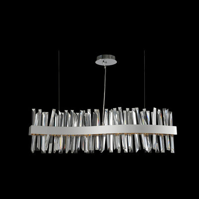 14'' Glacier 1 Light Chrome Linear Pendant