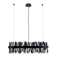 13.5'' Glacier 1 Light Black Nickel Linear Pendant