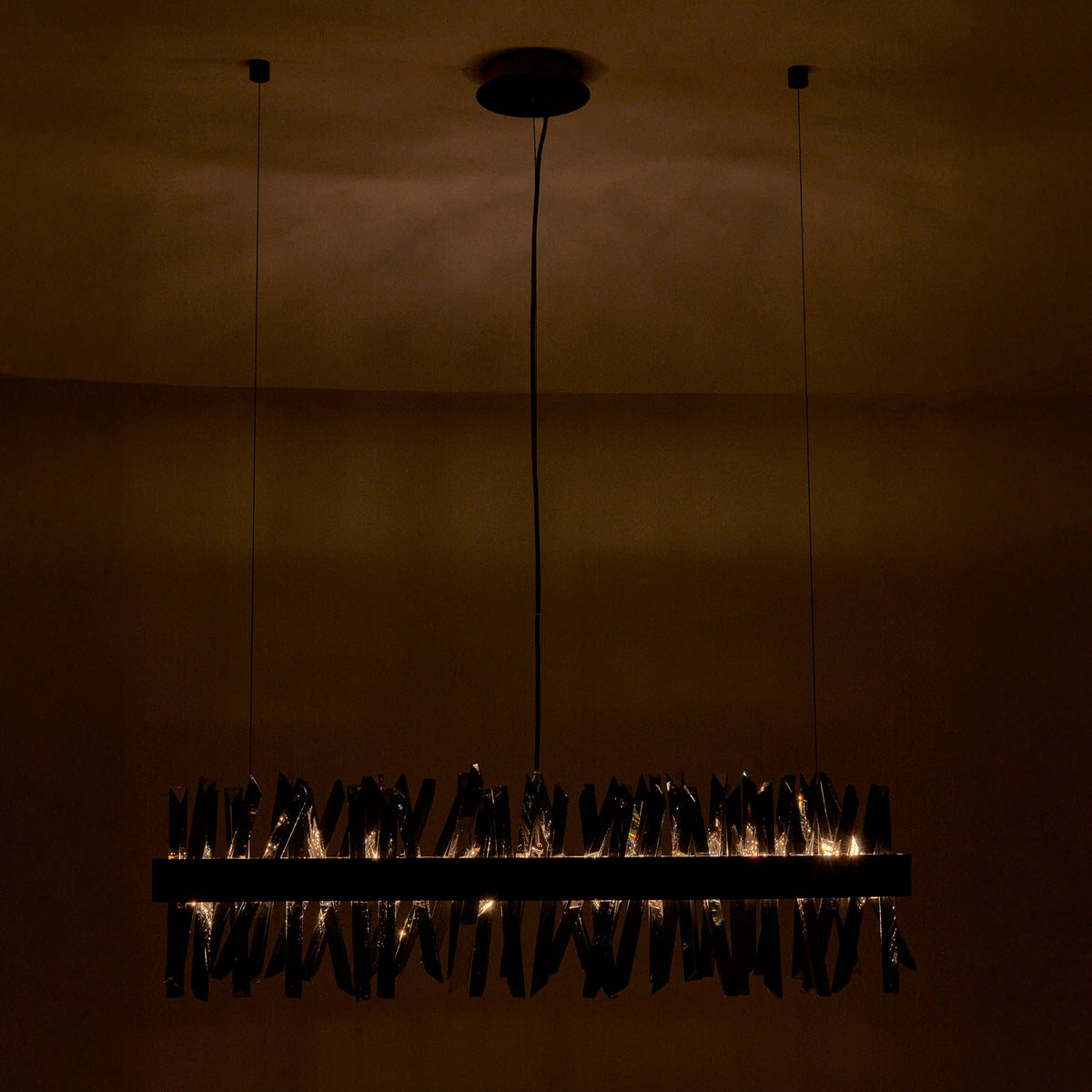 13.5'' Glacier 1 Light Black Nickel Linear Pendant