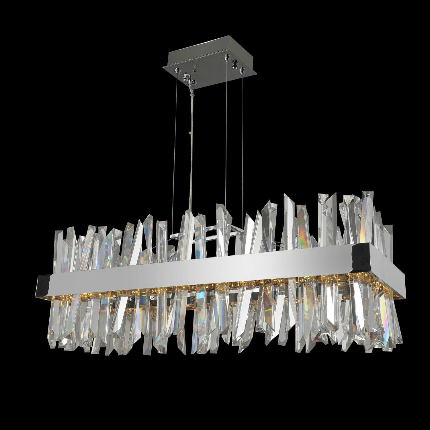 13.5'' Glacier 1 Light Chrome Linear Pendant