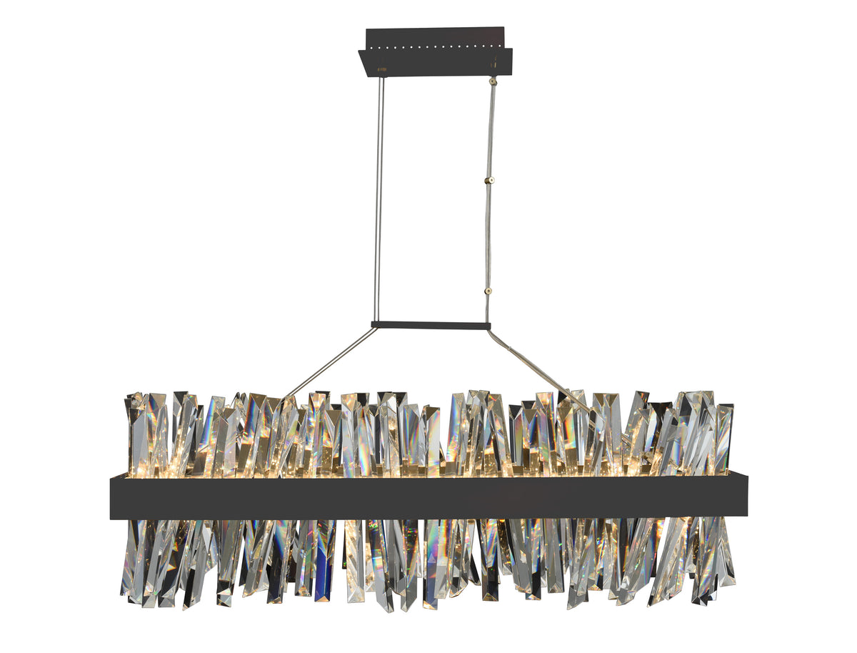 14'' Glacier 1 Light Matte Black (fluorocarbon) Linear Pendant