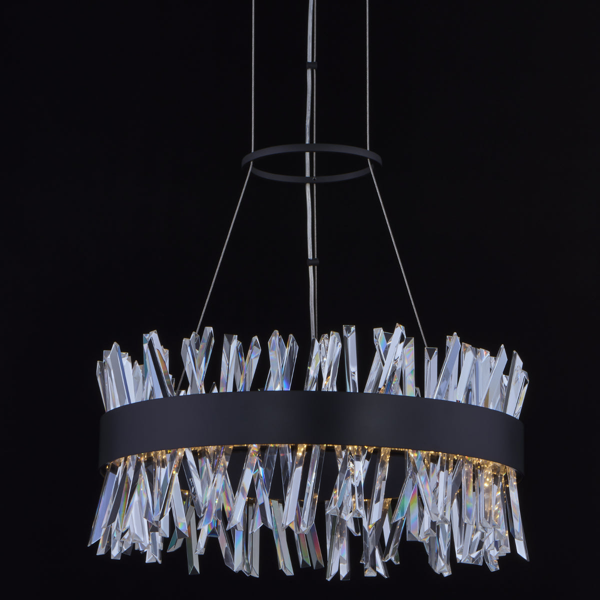 10'' Glacier 1 Light Matte Black (fluorocarbon) Pendant