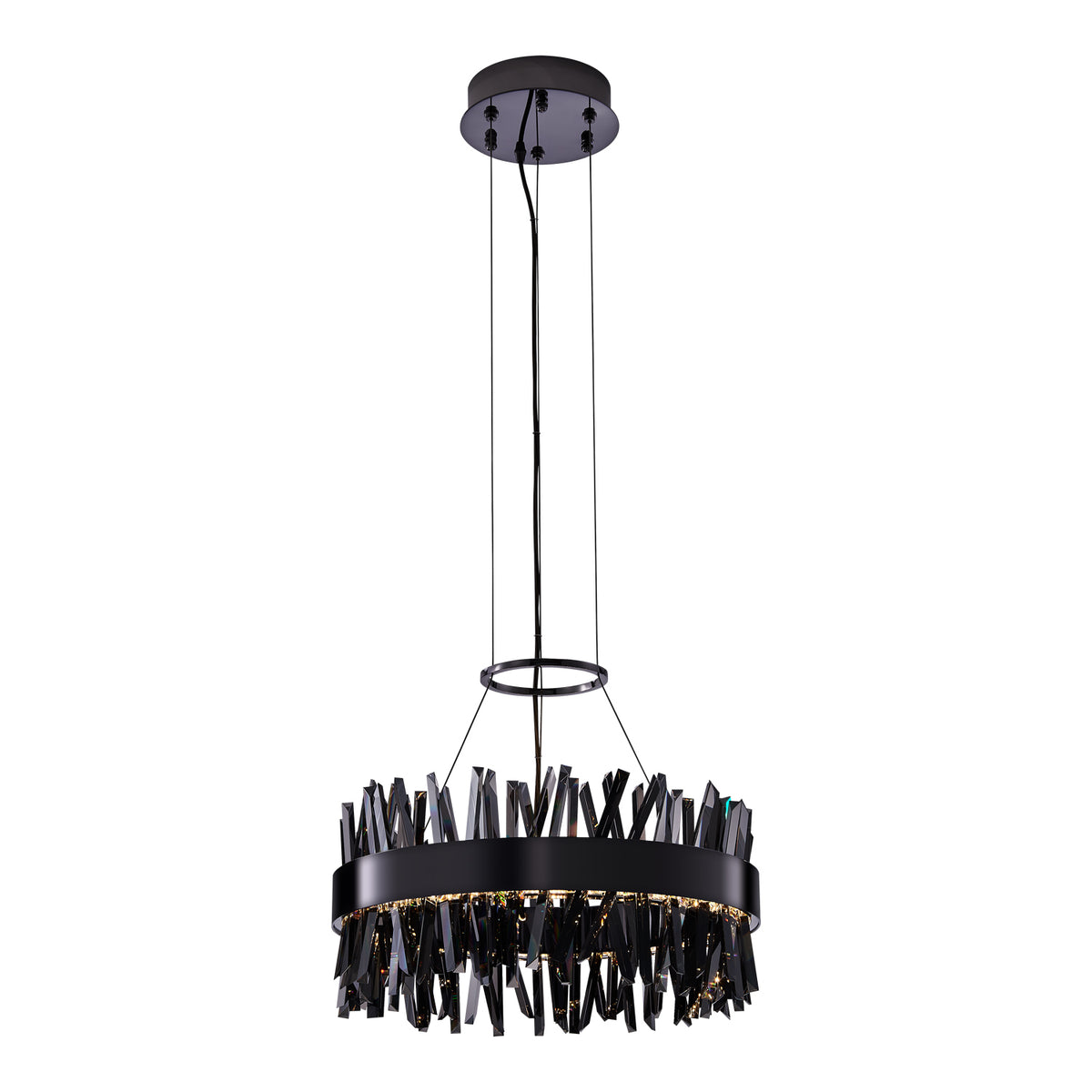 10.25'' Glacier 1 Light Black Nickel Pendant