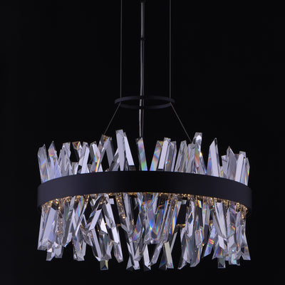 13.5'' Glacier 1 Light Matte Black (fluorocarbon) Chandelier