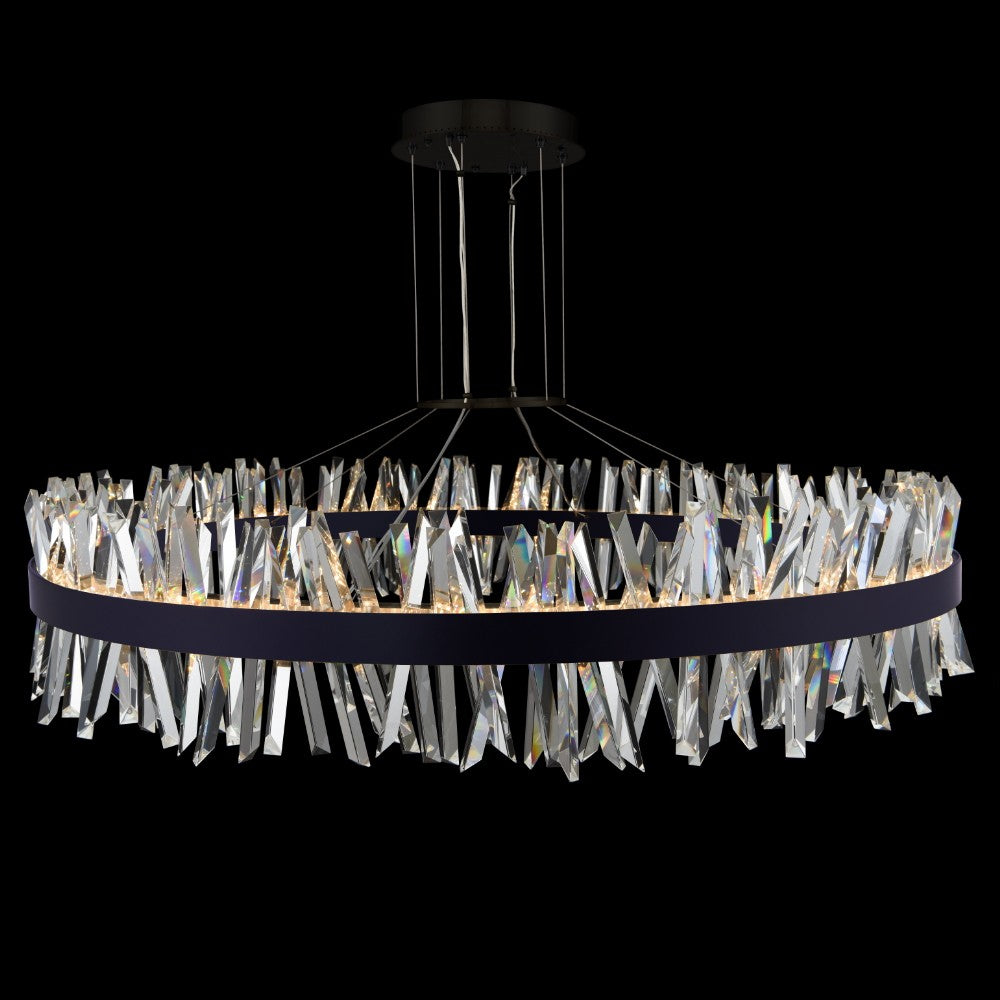13.5'' Glacier 1 Light Matte Black (fluorocarbon) Chandelier