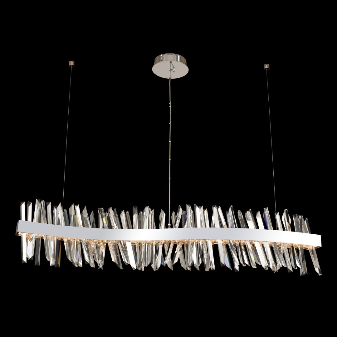 13.5'' Glacier 1 Light Chrome Linear Pendant