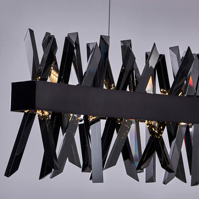 13.5'' Glacier 1 Light Black Nickel Linear Pendant