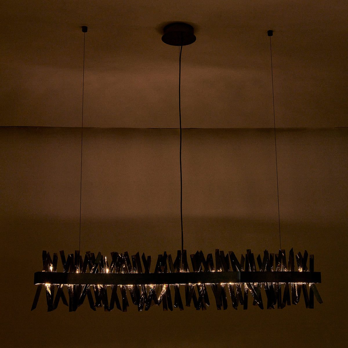 13.5'' Glacier 1 Light Black Nickel Linear Pendant