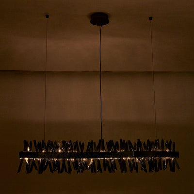 13.5'' Glacier 1 Light Black Nickel Linear Pendant