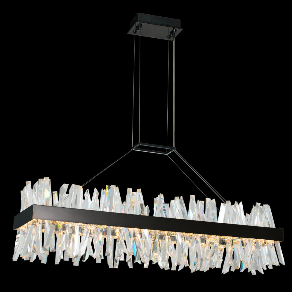 13.5'' Glacier 1 Light Matte Black (fluorocarbon) Linear Pendant