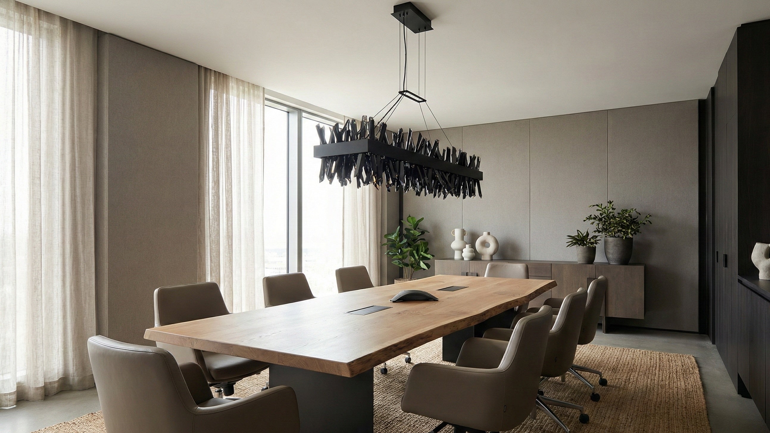 13.5'' Glacier 1 Light Black Nickel Linear Pendant