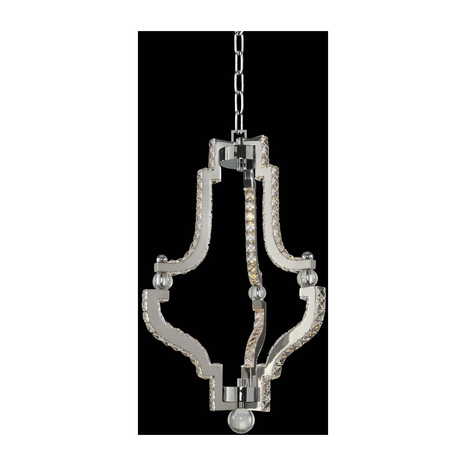 70'' Cambria 1 Light Chrome Pendant