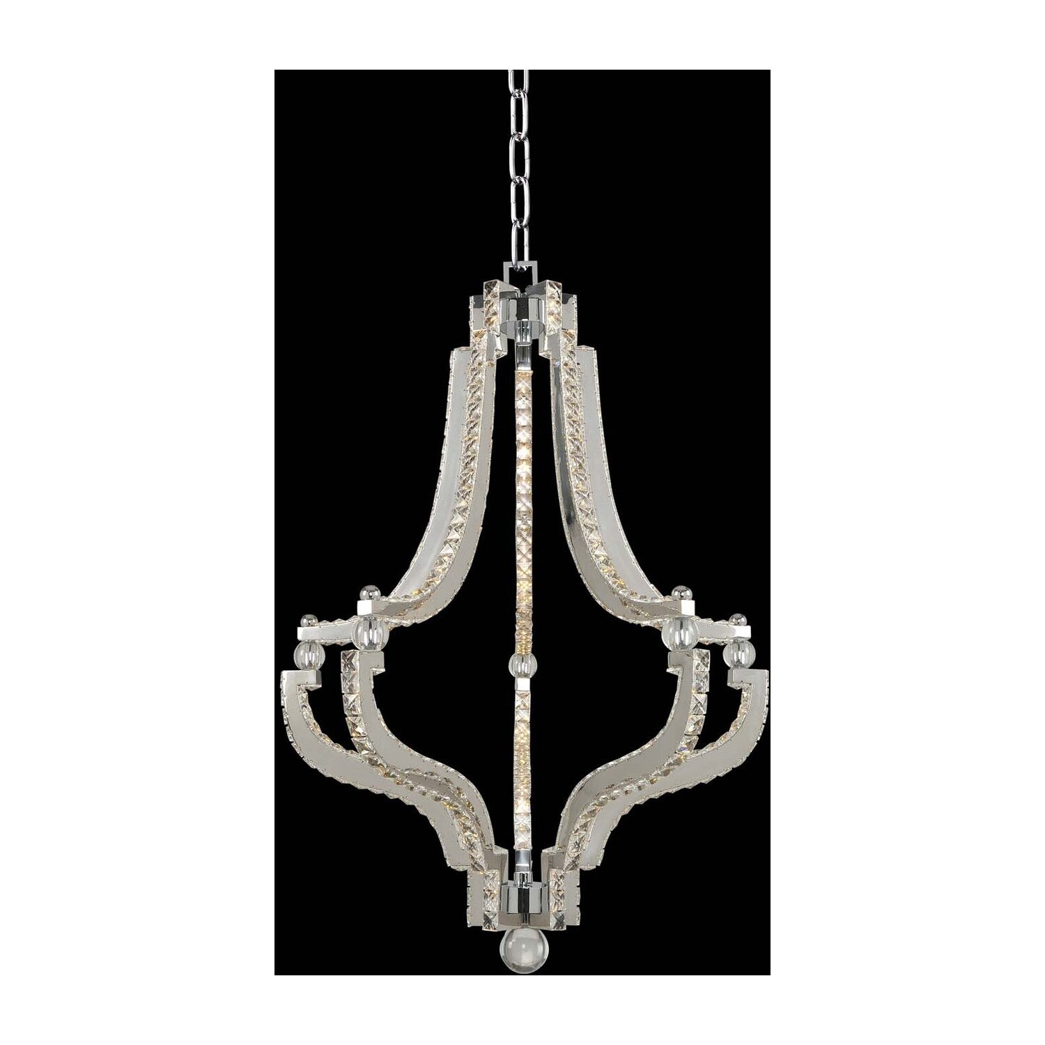 78'' Cambria 1 Light Chrome Pendant