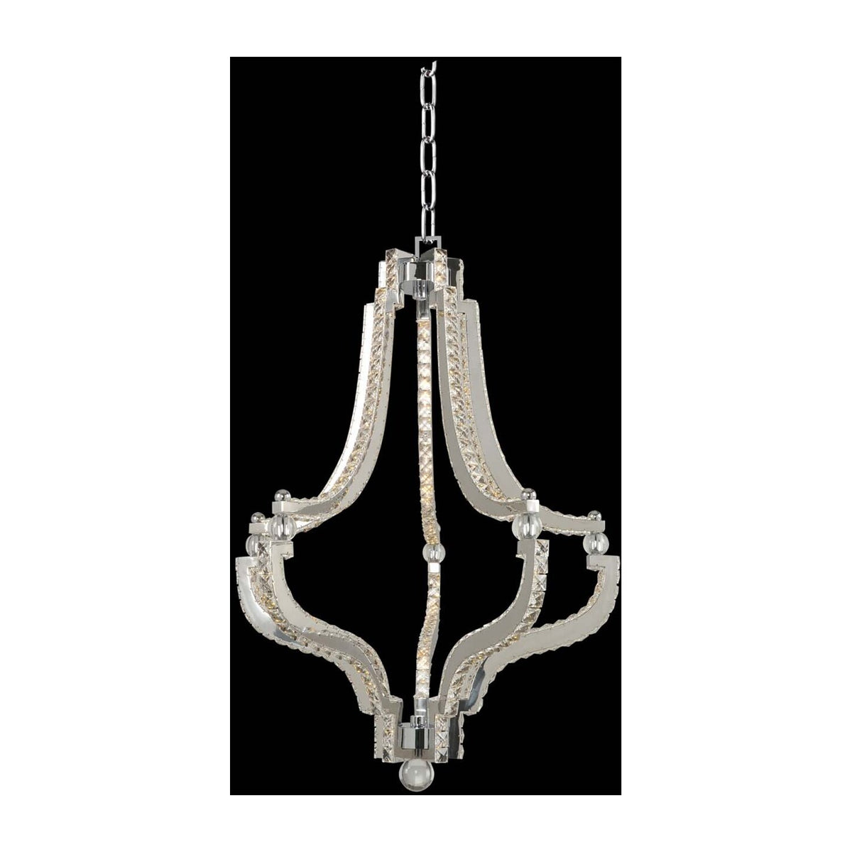 78'' Cambria 1 Light Chrome Pendant