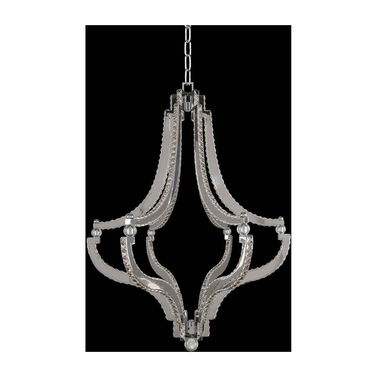 85'' Cambria 1 Light Chrome Pendant