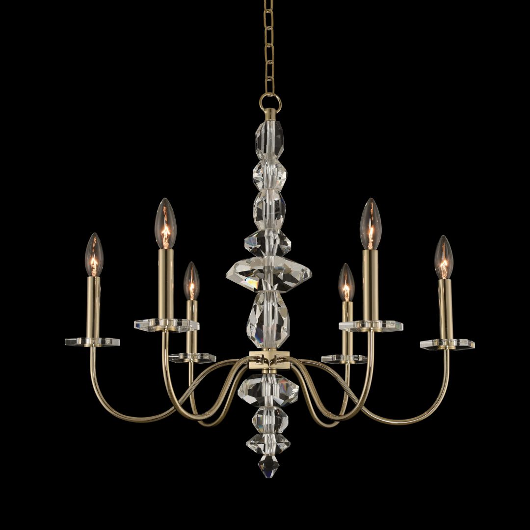 24.5'' Bolivar 6 Light Champagne Gold Chandelier