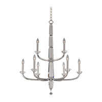 38'' Palermo 9 Light Chrome Tiered Chandelier
