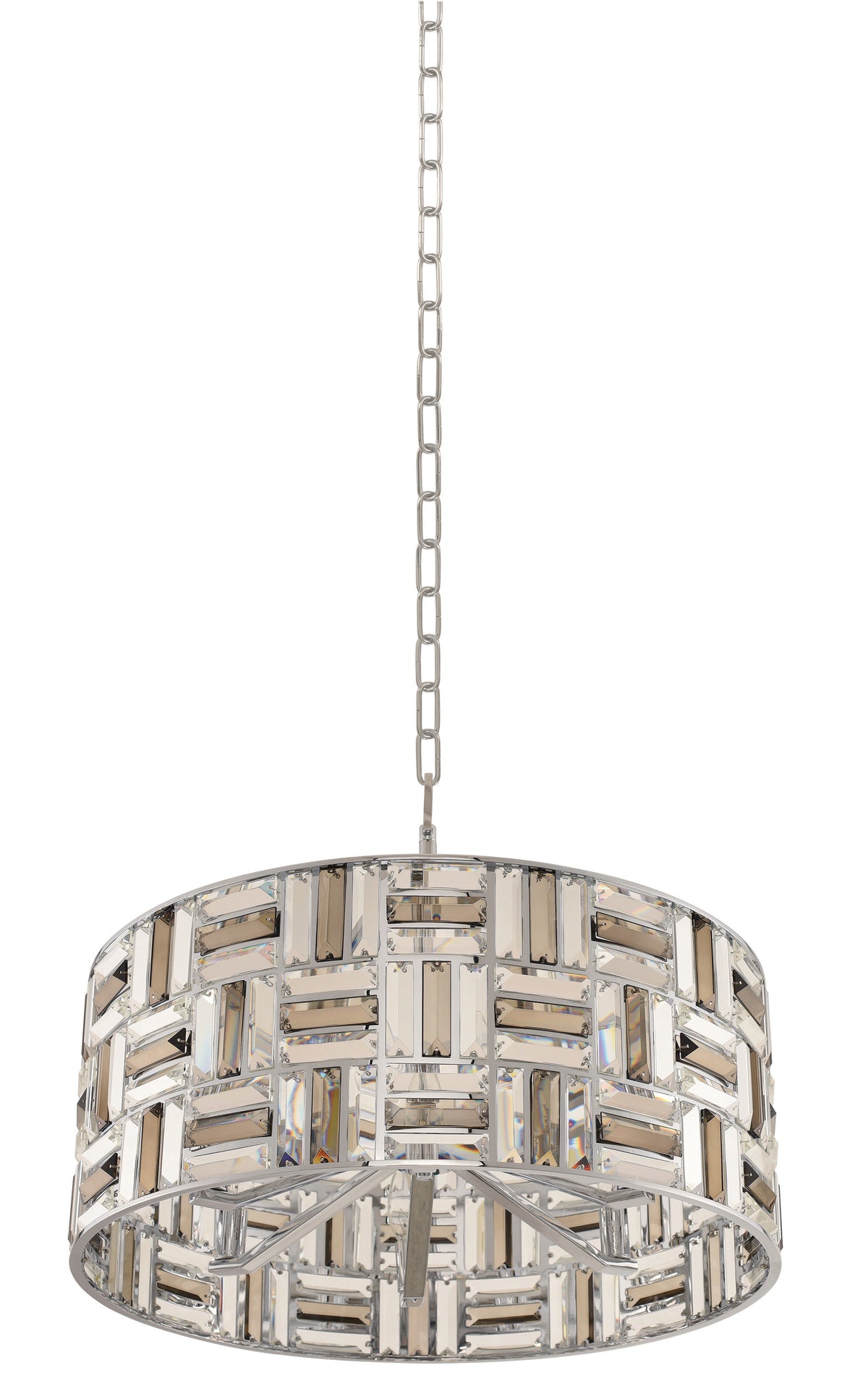 12'' Modello 6 Light Chrome Semi-Flush Mount