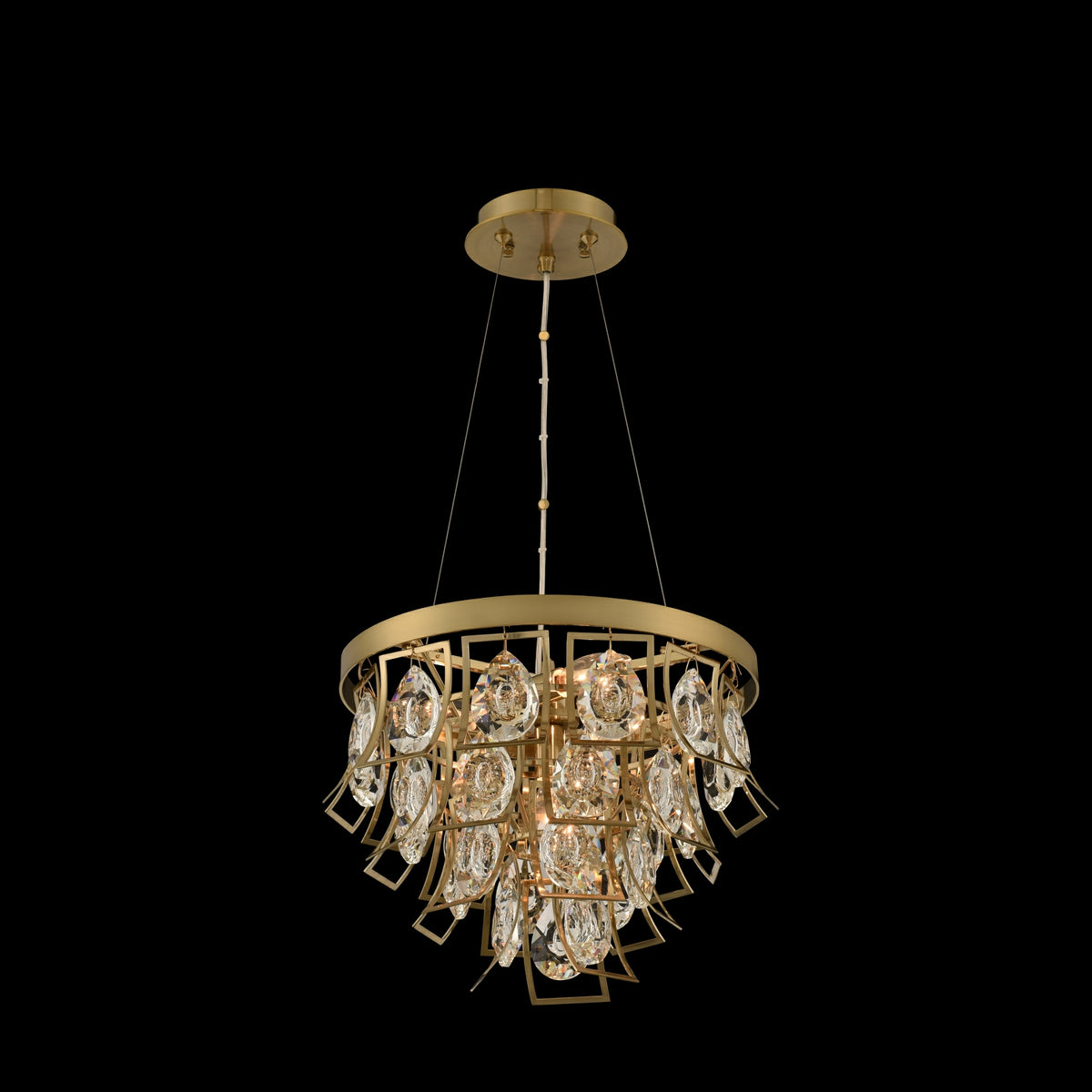 11'' Carmella 4 Light Brushed Brass Pendant