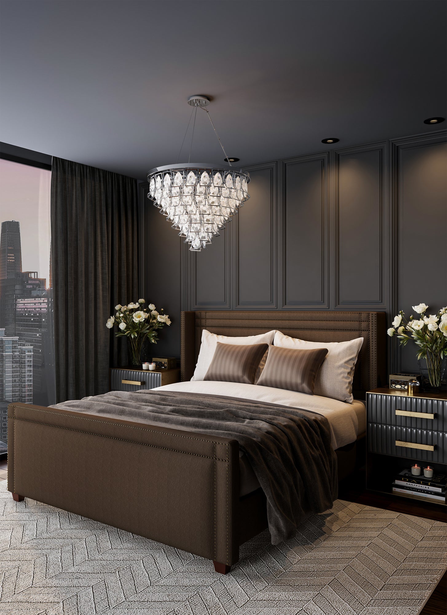 20'' Carmella 9 Light Chrome Chandelier