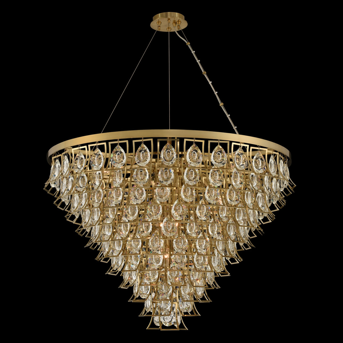 26'' Carmella 15 Light Brushed Brass Chandelier