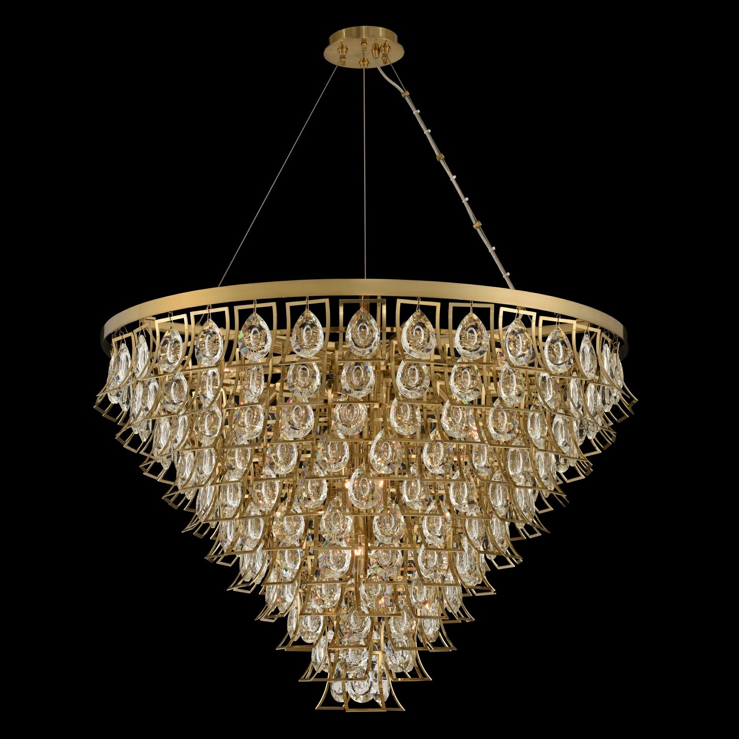 26'' Carmella 15 Light Brushed Brass Chandelier