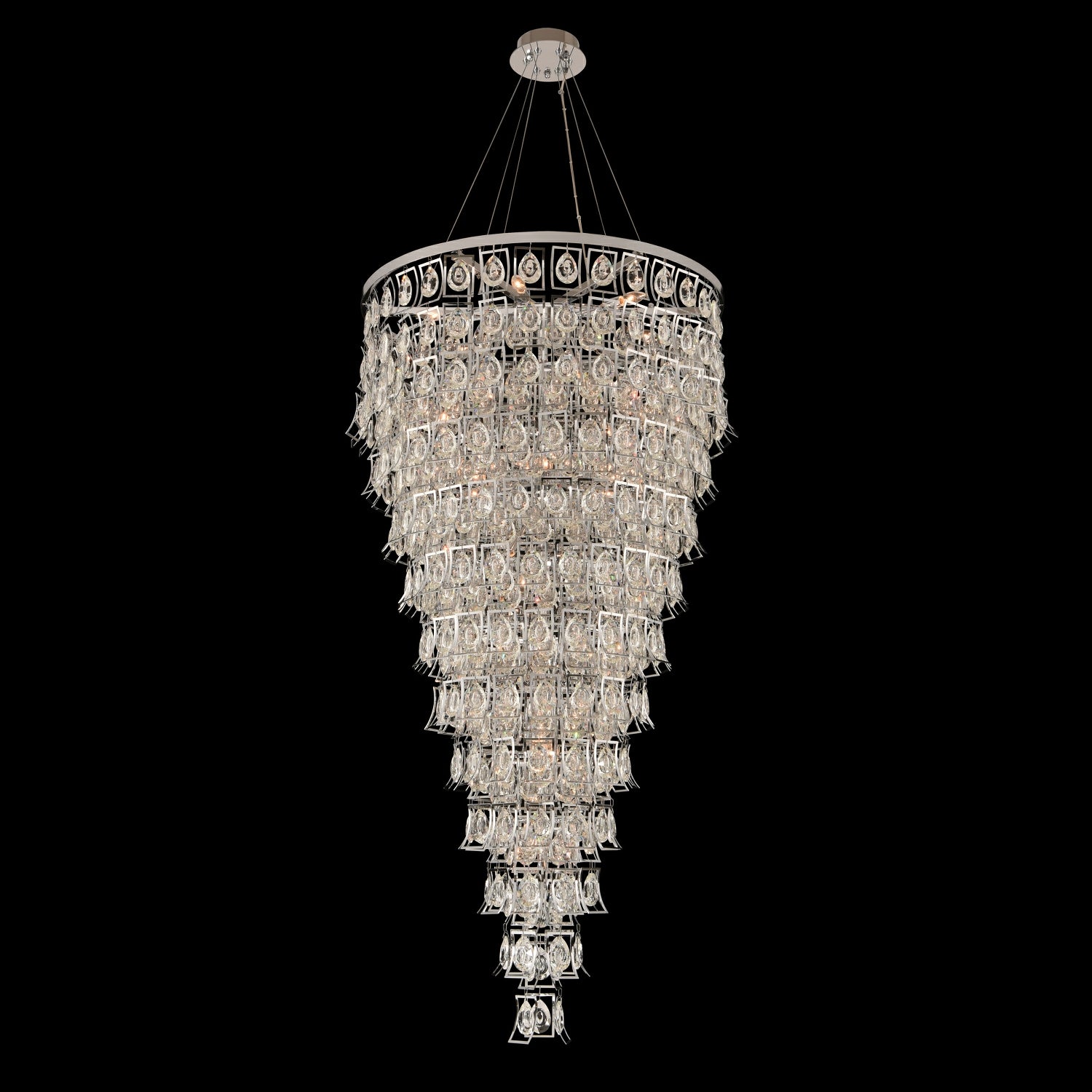 70'' Carmella 28 Light Chrome Chandelier