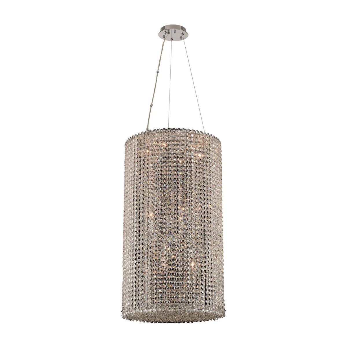 32'' Torre 12 Light Chrome Chandelier