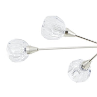 Helena 42-inch 6-light Polished Nickel Chandelier with Clear Acrylic Shades