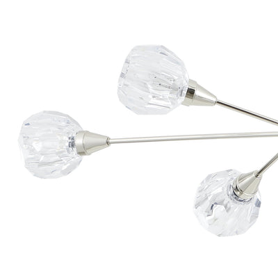 Helena 42-inch 6-light Polished Nickel Chandelier with Clear Acrylic Shades