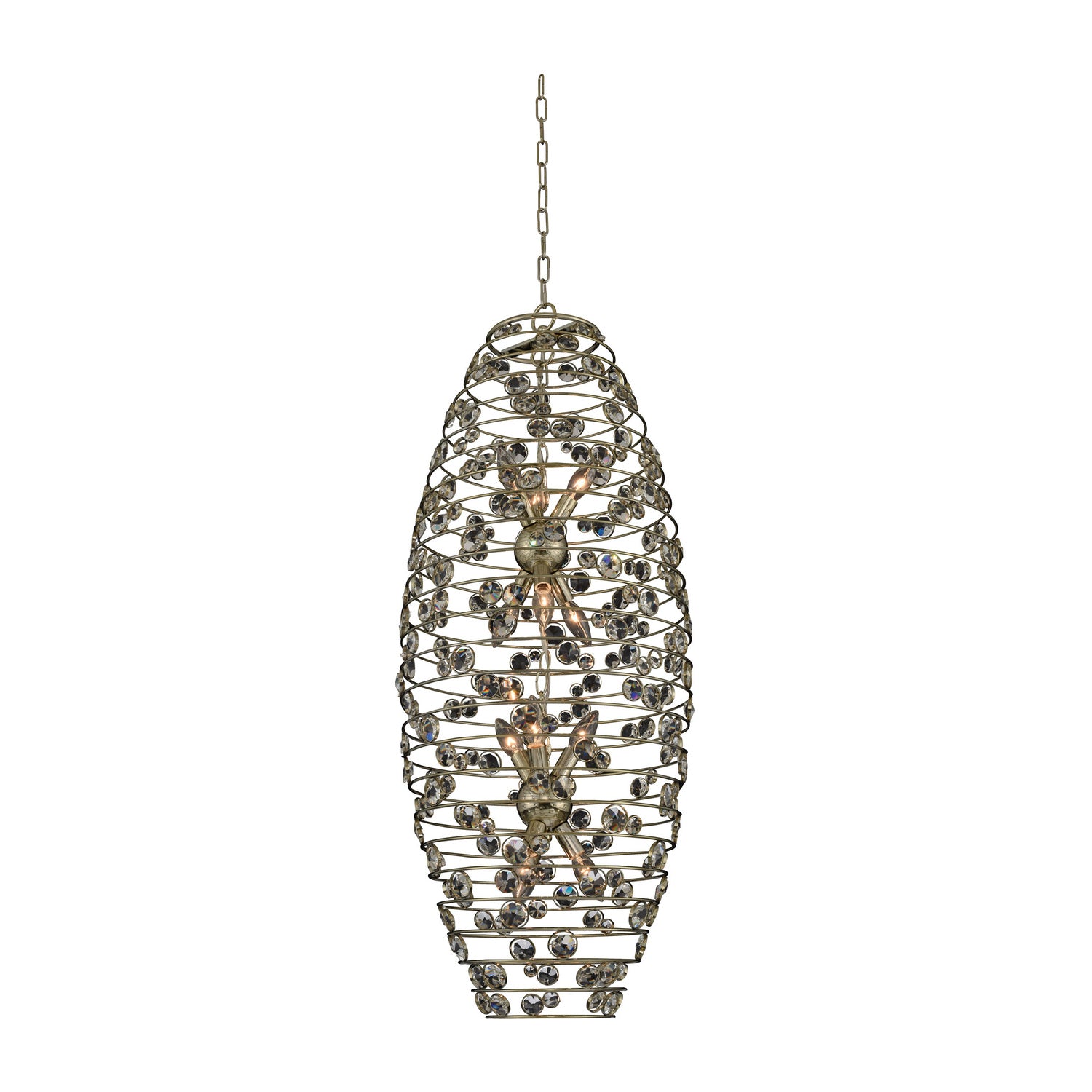 42'' Gemini 12 Light Champagne Gold Chandelier