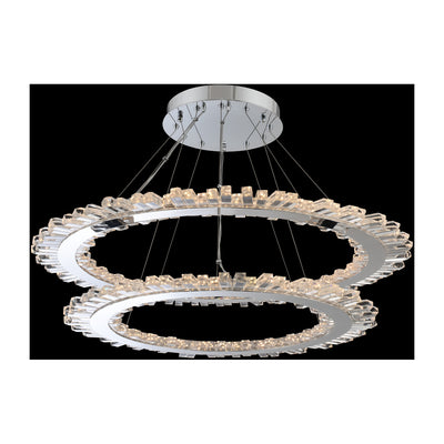 30'' Quasar 2 Light Chrome Tiered Chandelier